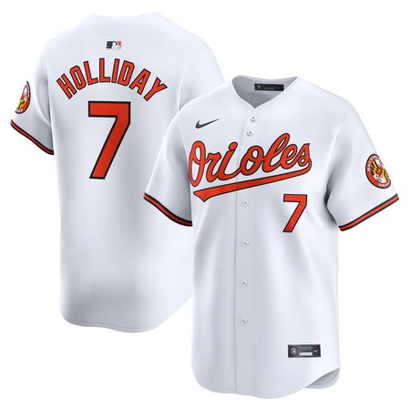 Men's Baltimore Orioles #7 Jackson Holliday Nike White Home Limited Player Jersey